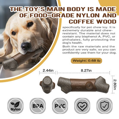 Jouets à mâcher pour chiens interactives Nettoyage des dents pour os Indestructible Nylon/TPR Jouet à grincer