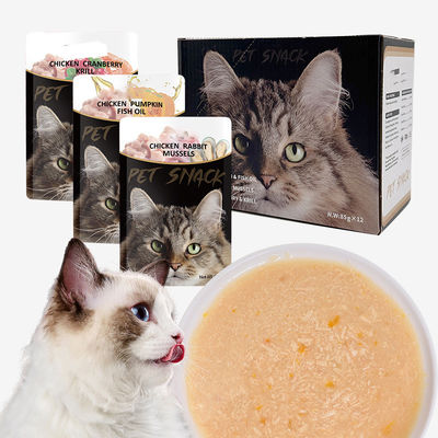 Produits à haute teneur en protéines pour adultes, sacs de nourriture pour chats humides Poulet, poisson, océan, nourriture humide, friandises pour chats, collations