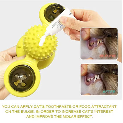 Dispenser alimentaire TPR Jouets interactifs pour chats Jouet de conception pour animaux de compagnie pour chats d'intérieur Matériau ABS