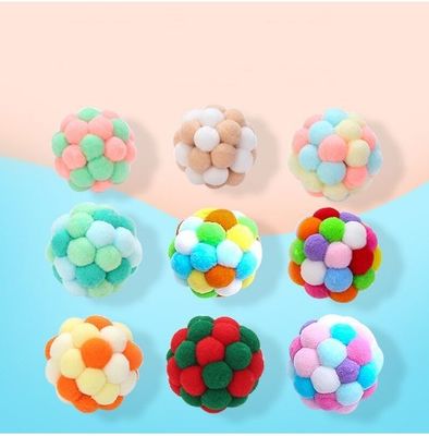 4cm Cute Plush Balls Faux Feather Bell Cat Chew Toy avec du matériau ABS/PC durable