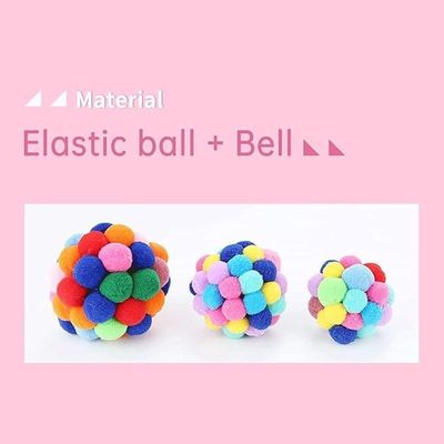 4cm Cute Plush Balls Faux Feather Bell Cat Chew Toy avec du matériau ABS/PC durable