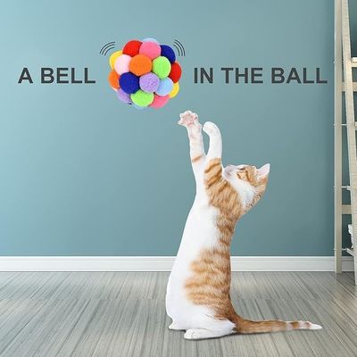 Jouet à billes de chat pour animaux de compagnie à couleur artisanale