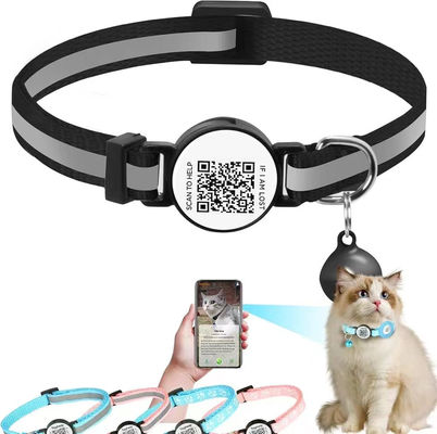 Logo personnalisé Collier d'entraîneur d'animaux acceptable avec code QR Matériau polyester doux