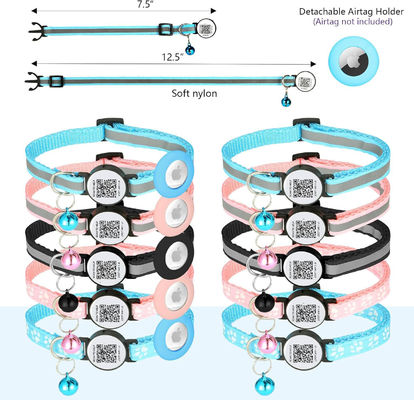 Logo personnalisé Collier d'entraîneur d'animaux acceptable avec code QR Matériau polyester doux