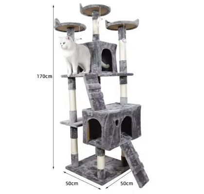 Jeux amusants de luxe à plusieurs niveaux Meubles d'arbre de chat avec des plates-formes de condo