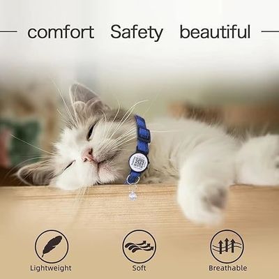 Logo personnalisé Collier d'entraîneur d'animaux acceptable avec code QR Matériau polyester doux