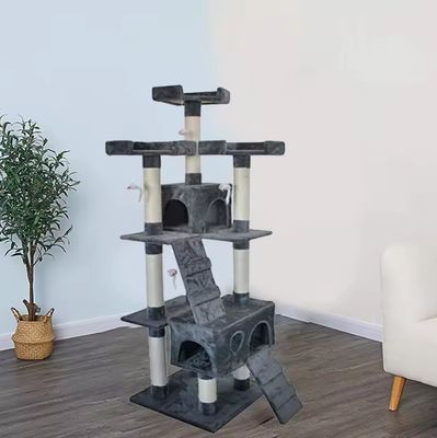 Jeux amusants de luxe à plusieurs niveaux Meubles d'arbre de chat avec des plates-formes de condo