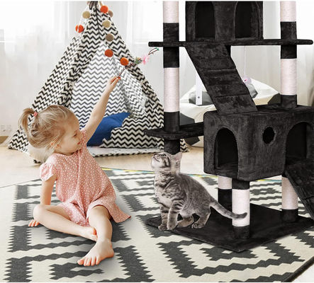 Jeux amusants de luxe à plusieurs niveaux Meubles d'arbre de chat avec des plates-formes de condo