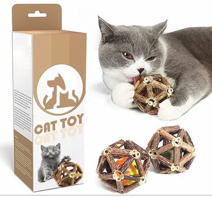 Logo personnalisé Acceptable Jouet de chat à la balle de la plante de chat pour le jeu interactif et l'exercice