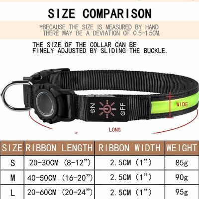 Collier de chien LED réglable USB rechargeable super lumineux pour chiens actifs