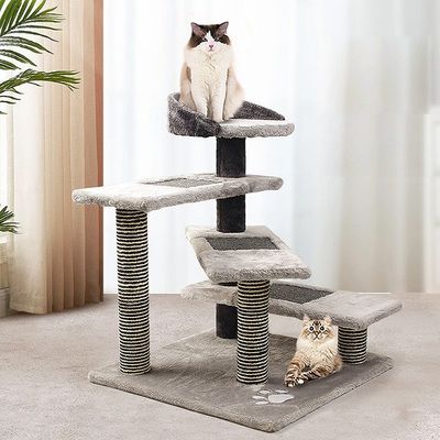 5 niveaux de condo de chat avec sisal gratte-pieds tour d'escalade de chat