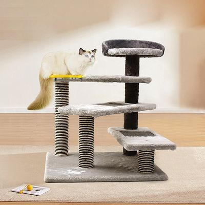 5 niveaux de condo de chat avec sisal gratte-pieds tour d'escalade de chat