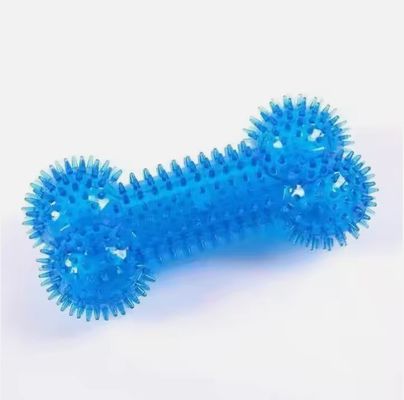 TPR pour animaux de compagnie Chien piqué dans l'os Résistant à la voix Nettoyage des dents molaires Jouets interactifs pour animaux