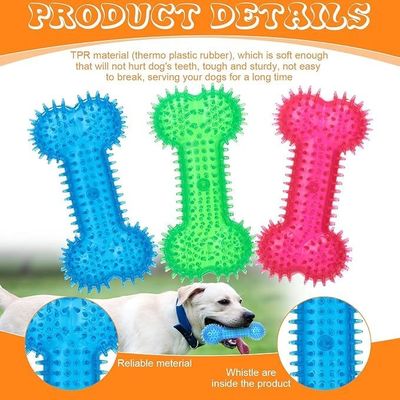 Jouet personnalisable TPR en forme d'os pour animaux de compagnie pour mâcheurs agressifs Non toxique et durable