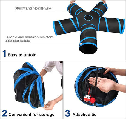 Style populaire pliable doux pour chat, tunnel de cercle, jouet carré, détachable