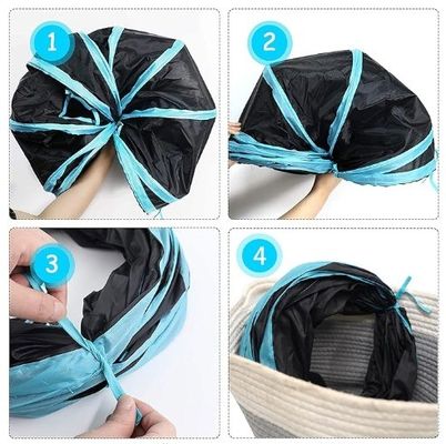 Service de personnalisation fourni 4 façons de chat lit tunnel pop-up pliable jouet tube pour animaux de compagnie