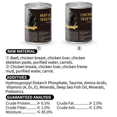 375g de nourriture en conserve humide pour chat Chien chiot chaton avec des ingrédients végétaux de nourriture pour animaux de compagnie