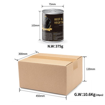 375g de nourriture en conserve humide pour chat Chien chiot chaton avec des ingrédients végétaux de nourriture pour animaux de compagnie
