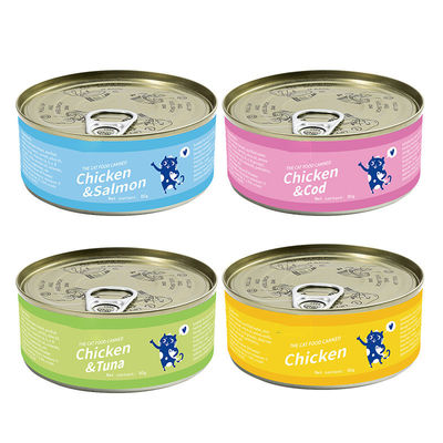 Produit de marque personnalisé, protéines humides, conserves pour chats, santé et saveurs multiples