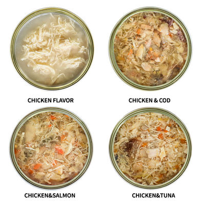 Récipes de poulet et de saumon en conserve pour chats