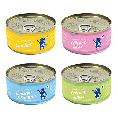 Récipes de poulet et de saumon en conserve pour chats