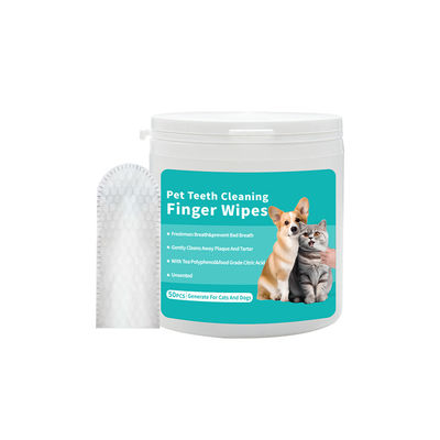Des lingettes pratiques pour nettoyer les dents des animaux pour les chats et les chiens