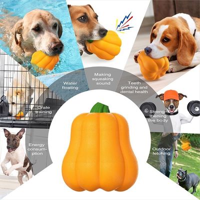 TPR Pumpkin Ball Shake fait rire Jouet interactif pour chien pour le pâturage et l'entraînement