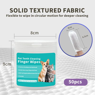 Des lingettes pratiques pour nettoyer les dents des animaux pour les chats et les chiens