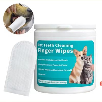 Nettoyage buccal pratique et efficace avec des lingettes humides à manches à doigts à parfum naturel