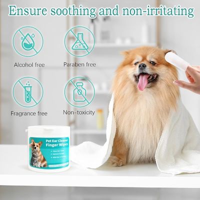 Des lingettes humides blanches ou personnalisées pour animaux de compagnie pour un bain d'eau et des soins oculaires polyvalents pratiques