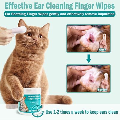 Des lingettes humides blanches ou personnalisées pour animaux de compagnie pour un bain d'eau et des soins oculaires polyvalents pratiques