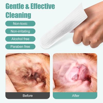 Des lingettes humides blanches ou personnalisées pour animaux de compagnie pour un bain d'eau et des soins oculaires polyvalents pratiques