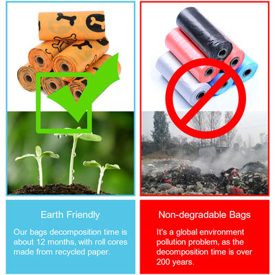 Sacs biodégradables, compostables et dégradables pour chien destinés à l'élimination des sacs en plastique destinés aux animaux de compagnie
