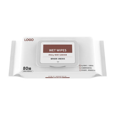 150*200mm serviettes écologiques pour animaux de compagnie pour chiens et chats serviettes humides biodégradables sur mesure