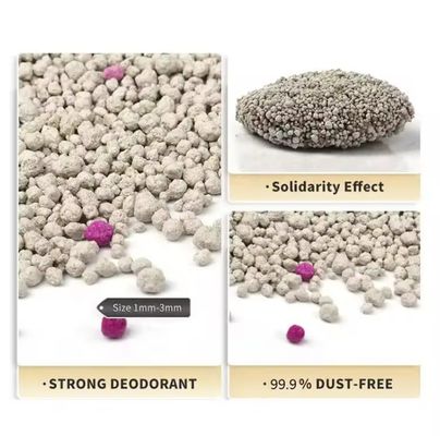 Désodorisant sable de litière de chat personnalisé sans poussière biodégradable parfumé de plusieurs couleurs