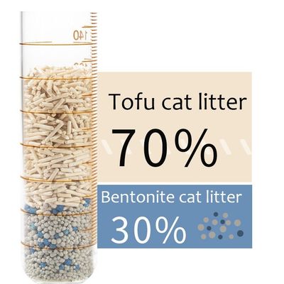 Sable doux biodégradable Tofu Litter de chat à faible traçage et à forte accumulation