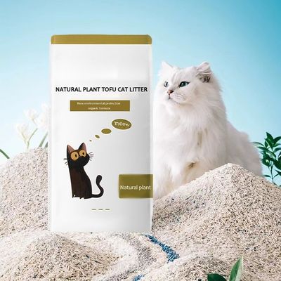 Sable doux biodégradable Tofu Litter de chat à faible traçage et à forte accumulation
