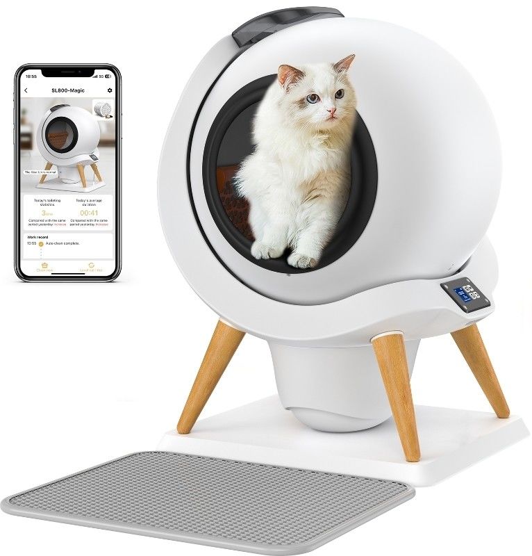 Grand plateau de toilette auto-nettoyage pour chat enfermé dans des meubles en bois pour les conceptions ODM