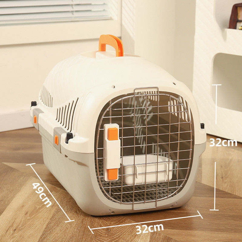 Service de personnalisation fourni boîte de transport respirante pour chat sûre et portable pour les voyages