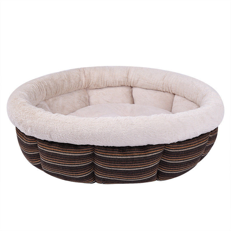 Couchette douce pour chat, lit à beignets, nid de chat résistant aux rayures pour chats et chiens d'intérieur durables
