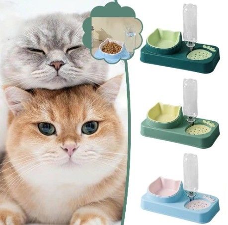 Pet chien chat bouteille d'eau de boisson pas de réglage de l'heure pour les bols de nourriture pour chat et distributeur d'eau