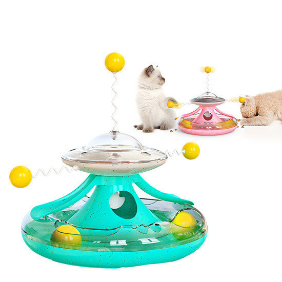 Longtemps utilisé avantage chat Paly jouets Fuite de nourriture Pet Puzzle Interactif Jouet tourne-disque