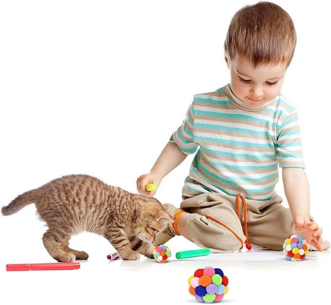 Populaire Coloriage artisanal Jouets de chat à bille en peluche Jouets de chat à bille en peluche