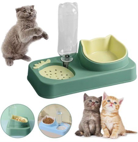 Facile à transporter Pet Bowl Anti-Knock automatique de l'eau potable bocal de chien avec protection contre la bouche humide