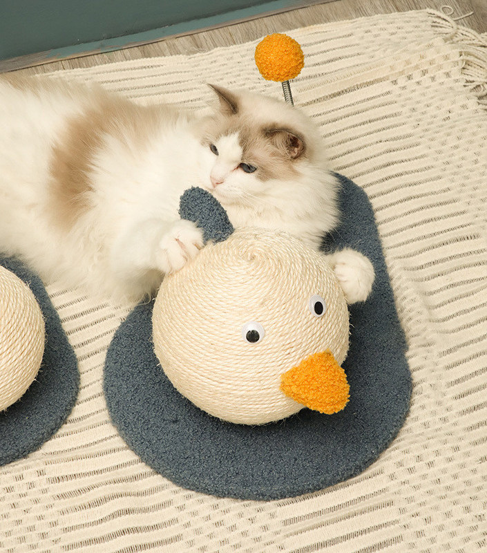 Le chat gratte le canard forme l'arbre de chat Sisal cadre d'escalade gratte la balle gratteuse plaque d'érable