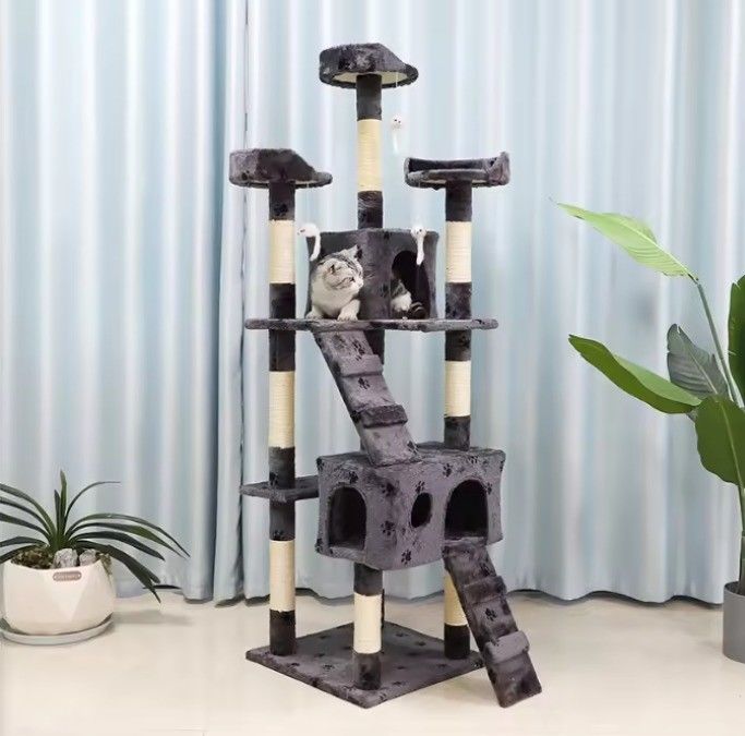 Jeux amusants de luxe à plusieurs niveaux Meubles d'arbre de chat avec des plates-formes de condo