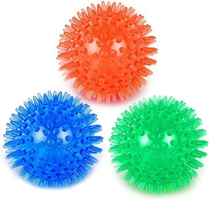 TPR Ballon de nettoyage des dents grincantes Jouet de chien pour entraînement et mastication des dents des animaux de compagnie