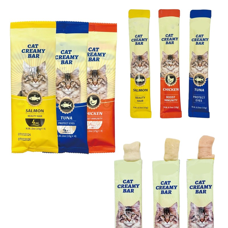 Viande fraîche Snack Cat Strip Trois saveurs de thon Cat Hydratation Pack pour la protection de la santé