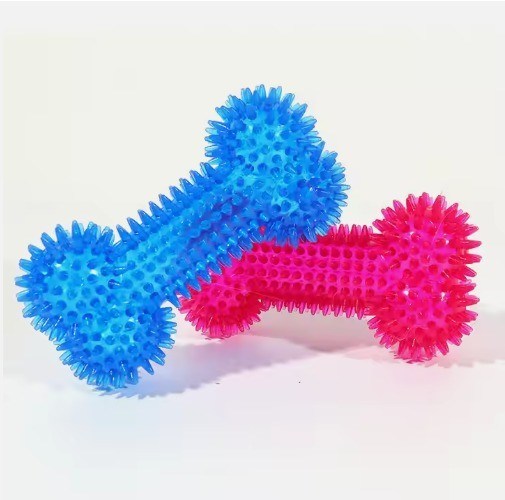 Jouet personnalisable TPR en forme d'os pour animaux de compagnie pour mâcheurs agressifs Non toxique et durable