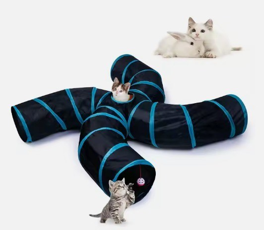 Service de personnalisation fourni 4 façons de chat lit tunnel pop-up pliable jouet tube pour animaux de compagnie